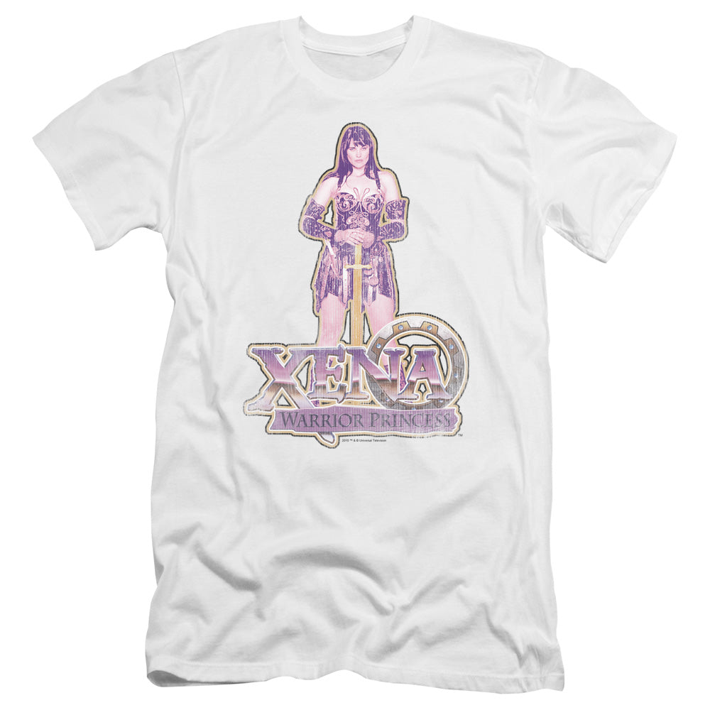 Xena Stand Premium Bella Canvas Slim Fit Mens T Shirt White