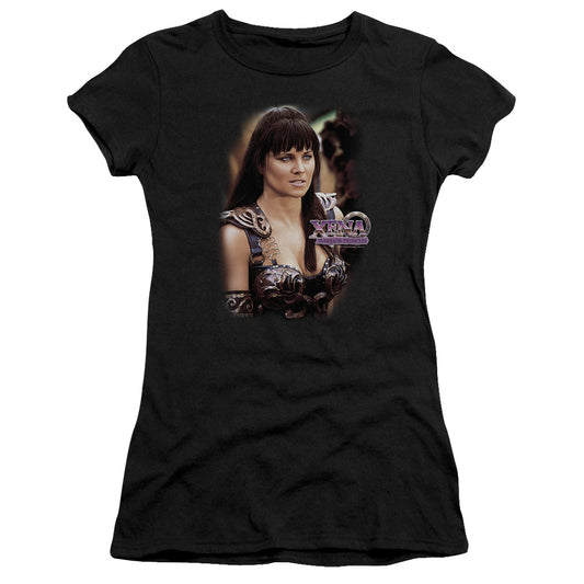 Xena Warrior Princess Junior Sheer Cap Sleeve Womens T Shirt Black