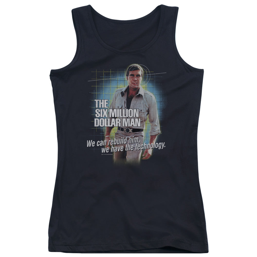 Six Million Dollar Man Technology Womens Tank Top Shirt Black