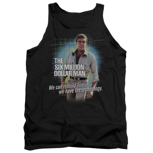 Six Million Dollar Man Technology Mens Tank Top Shirt Black