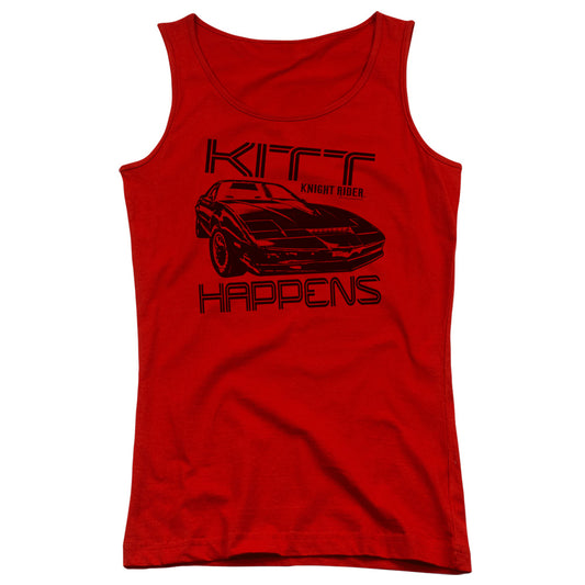 Knight Rider Kitt Happens Womens Tank Top Shirt Red