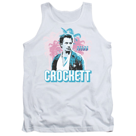 Miami Vice Crockett Mens Tank Top Shirt White