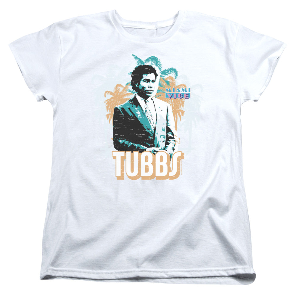Miami Vice Tubbs Womens T Shirt White