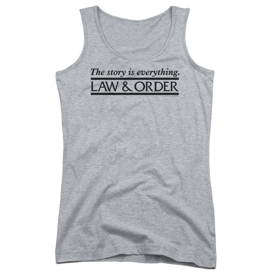 Law And Order Story Womens Tank Top Shirt Athletic Heather