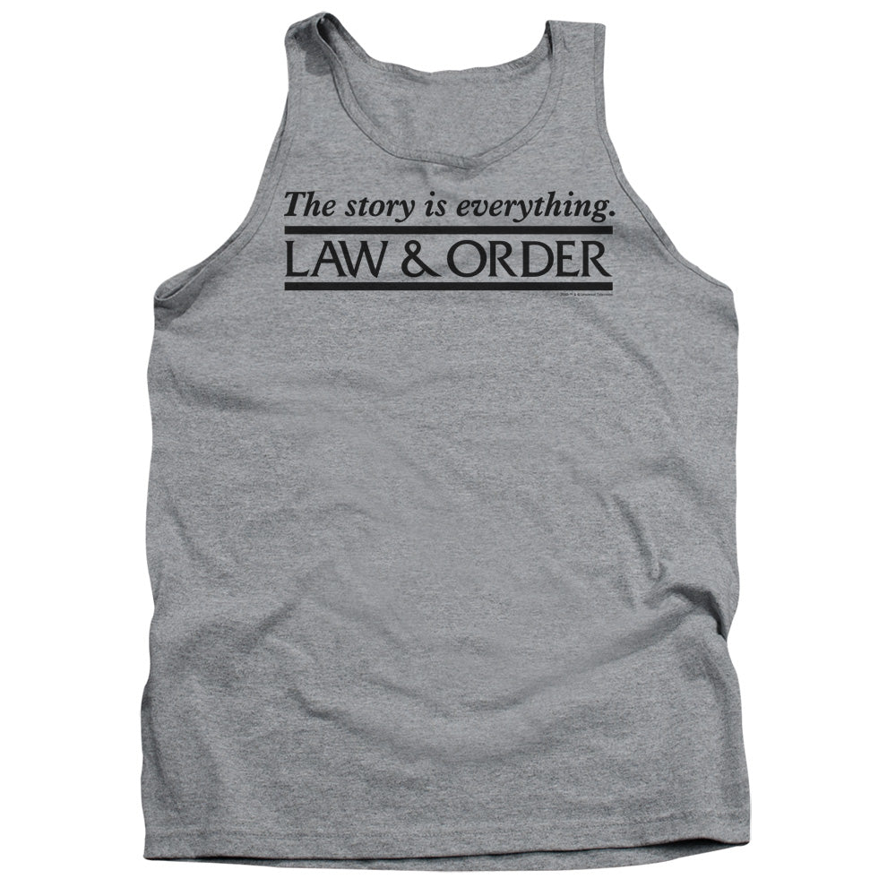 Law And Order Story Mens Tank Top Shirt Athletic Heather