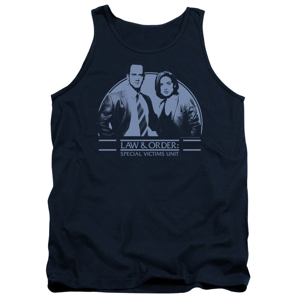 Law And Order Svu Elliot And Olivia Mens Tank Top Shirt Navy