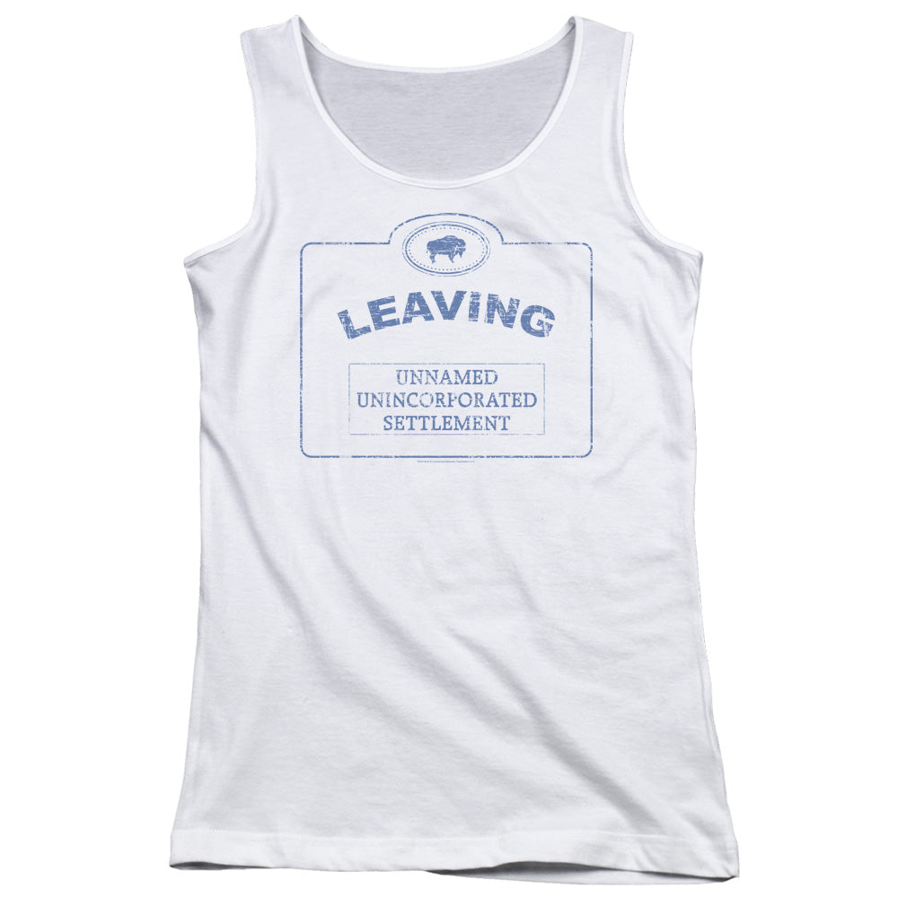 Warehouse 13 Now Leaving Univille Womens Tank Top Shirt White