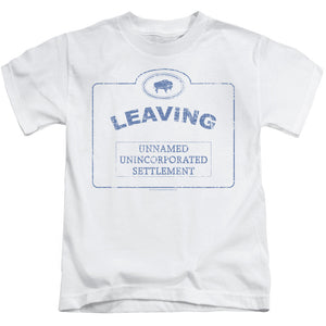 Warehouse 13 Now Leaving Univille Juvenile Kids Youth T Shirt White