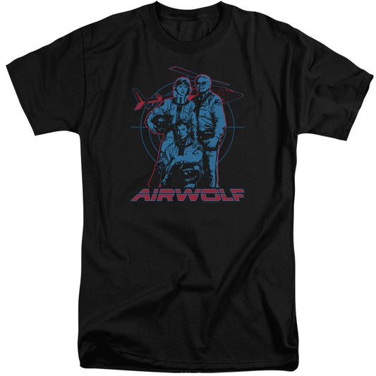 Airwolf Graphic Mens Tall T Shirt Black