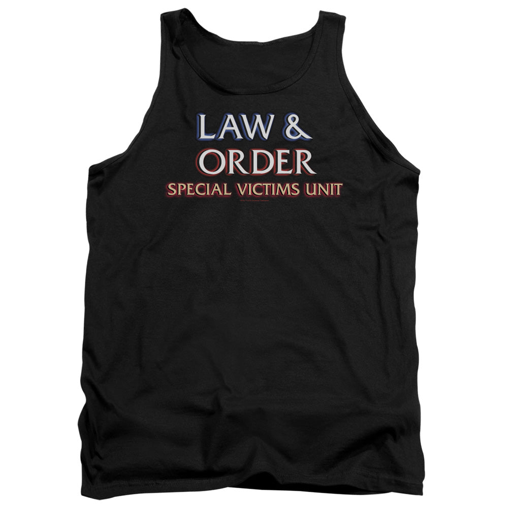 Law And Order Svu Logo Mens Tank Top Shirt Black