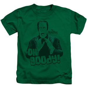 The Munsters Oh Goody Juvenile Kids Youth T Shirt Kelly Green