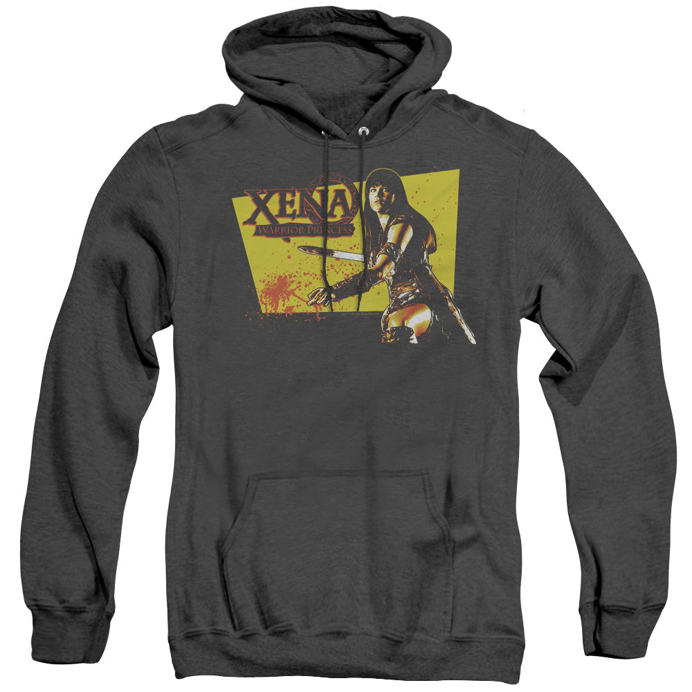 Xena Cut Up Heather Mens Hoodie Black