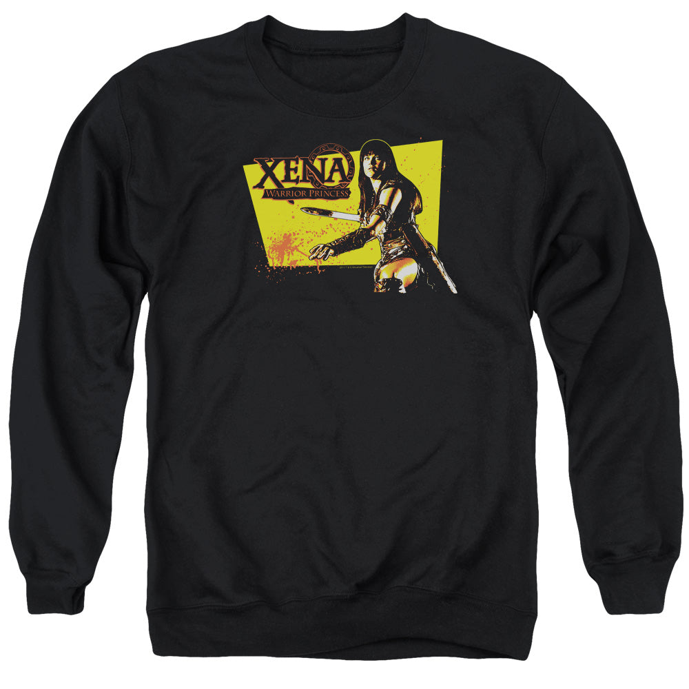 Xena Cut Up Mens Crewneck Sweatshirt Black