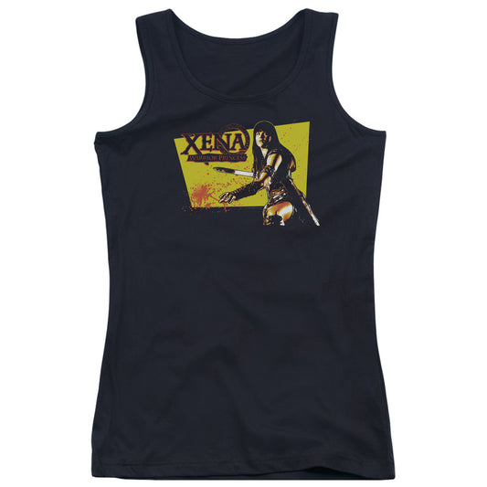 Xena Cut Up Womens Tank Top Shirt Black