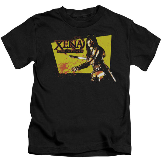 Xena Cut Up Juvenile Kids Youth T Shirt Black