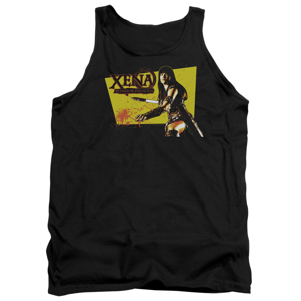 Xena Cut Up Mens Tank Top Shirt Black