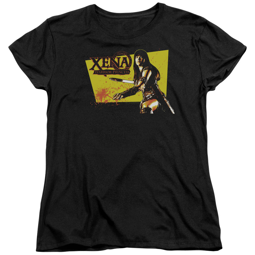 Xena Cut Up Womens T Shirt Black