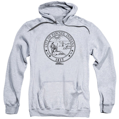 Parks And Rec Pawnee Seal Mens Hoodie Athletic Heather