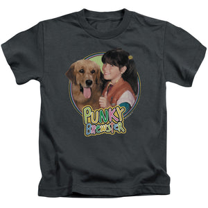 Punky Brewster Punky & Brandon Juvenile Kids Youth T Shirt Charcoal