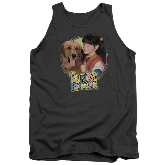 Punky Brewster Punky & Brandon Mens Tank Top Shirt Charcoal