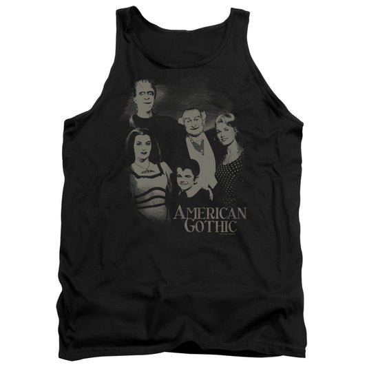 The Munsters American Gothic Mens Tank Top Shirt Black