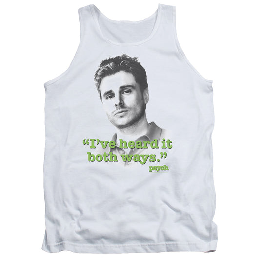 Psych Both Ways Mens Tank Top Shirt White