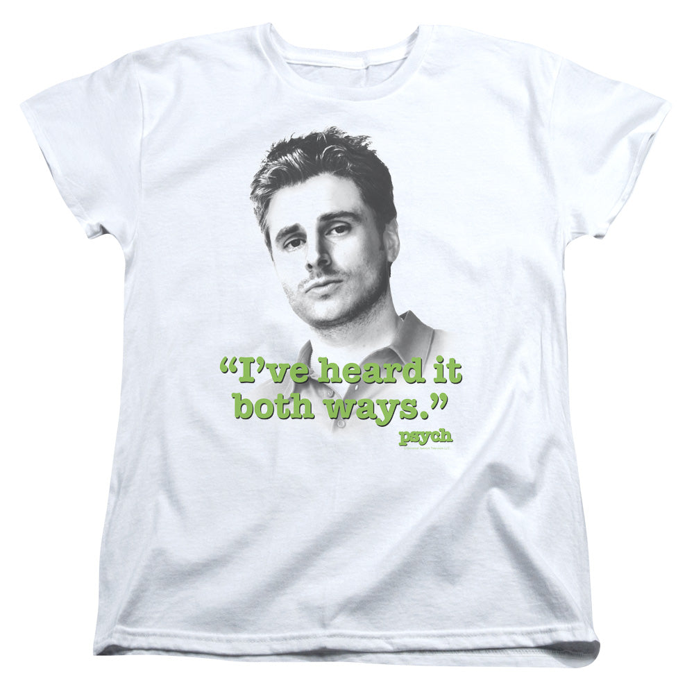 Psych Both Ways Womens T Shirt White
