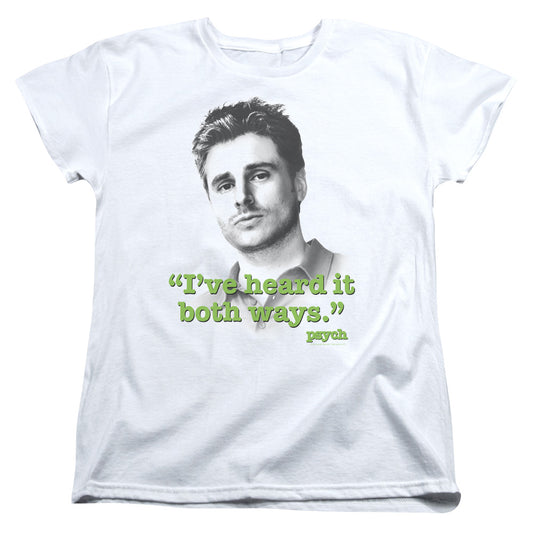 Psych Both Ways Womens T Shirt White