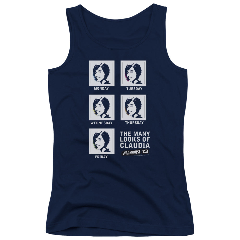 Warehouse 13 Many Looks Womens Tank Top Shirt Navy