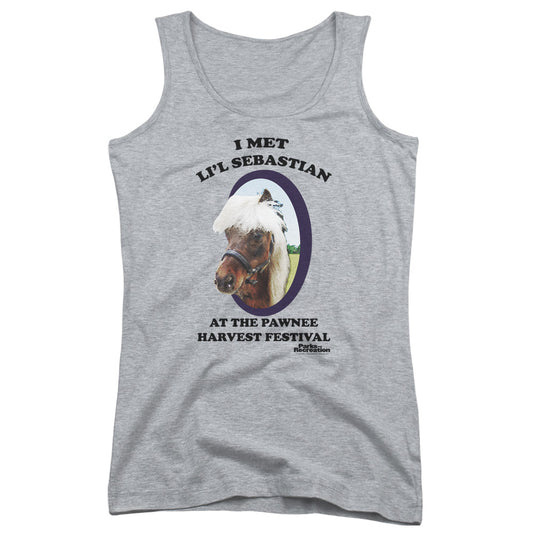 Parks And Rec Lil Sebastian Womens Tank Top Shirt Athletic Heather