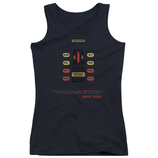 Knight Rider Kitt Consol Womens Tank Top Shirt Black