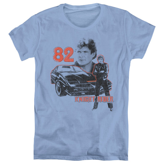 Knight Rider 1982 Womens T Shirt Carolina Blue