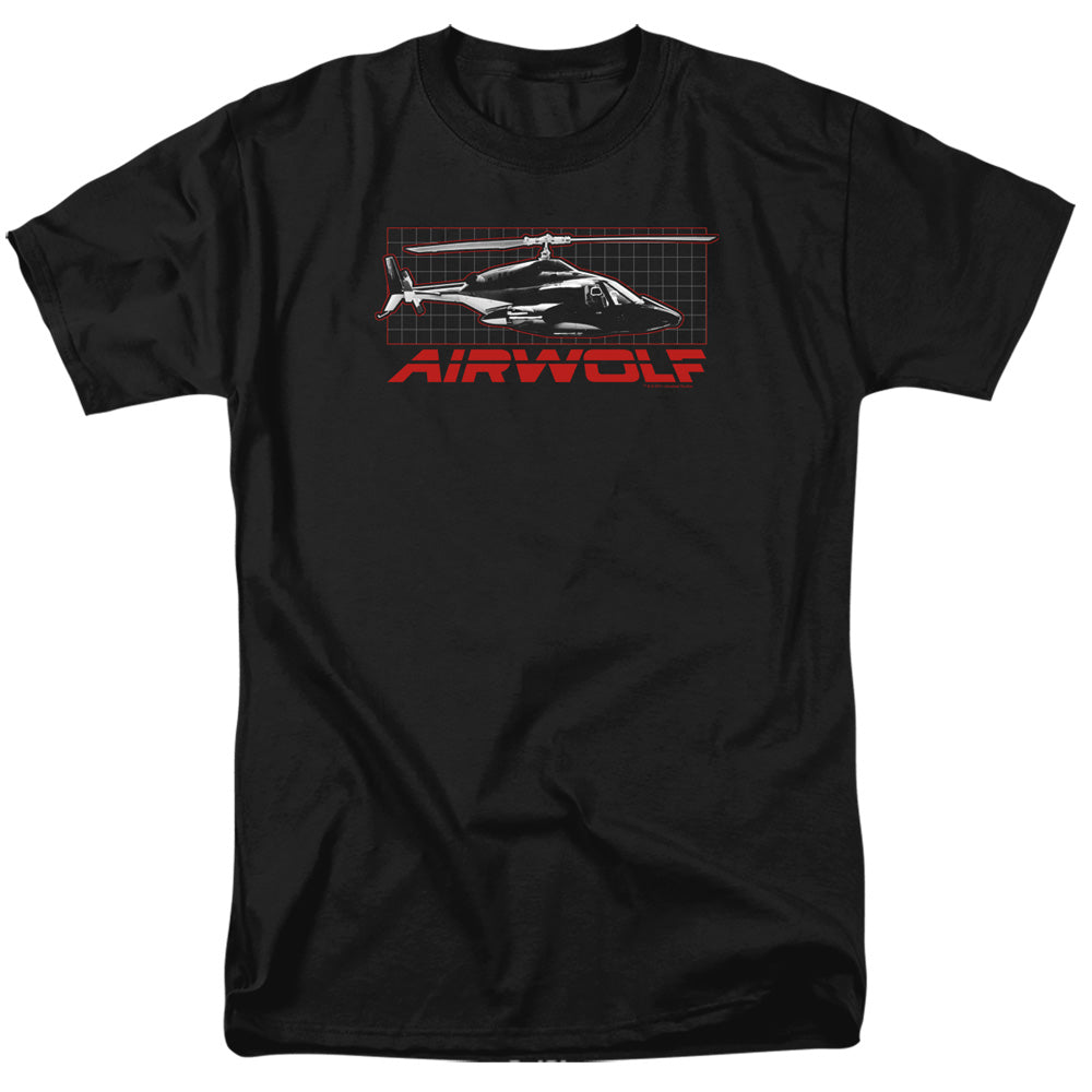 Airwolf Grid Mens T Shirt Black