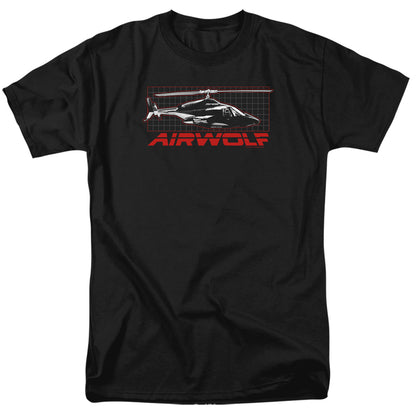 Airwolf Grid Mens T Shirt Black