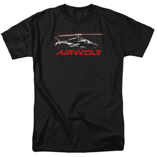 Airwolf Grid Mens T Shirt Black Black