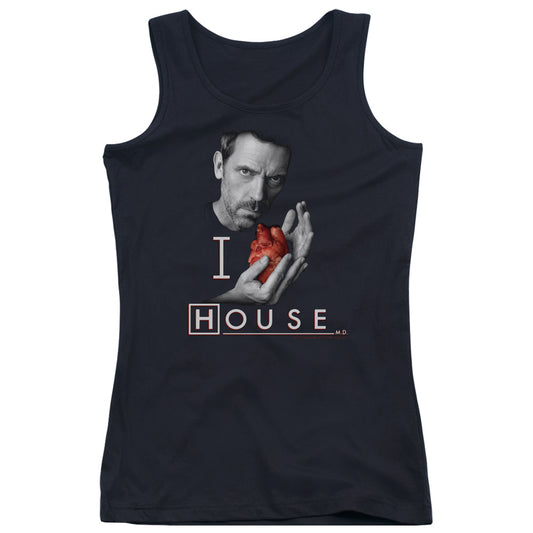 House I Heart House Womens Tank Top Shirt Black