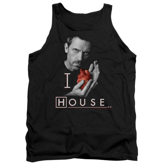 House I Heart House Mens Tank Top Shirt Black