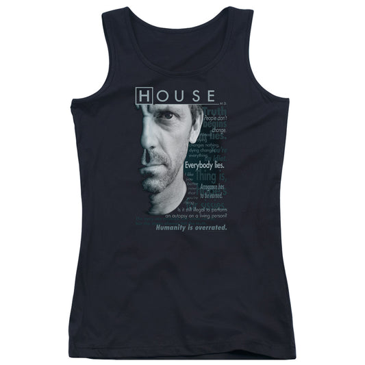 House Houseis Womens Tank Top Shirt Black