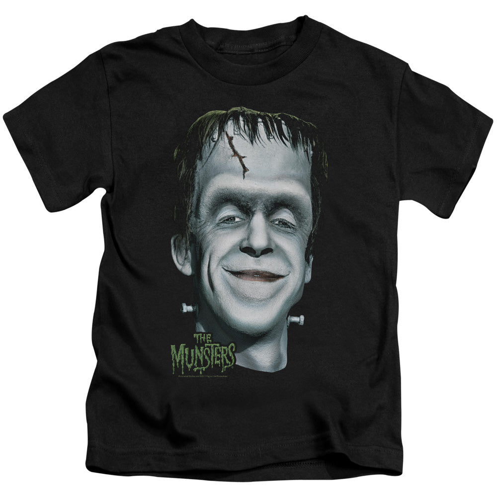 The Munsters Hermans Head Juvenile Kids Youth T Shirt Black