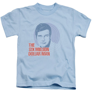 Six Million Dollar Man I See You Juvenile Kids Youth T Shirt Light Blue