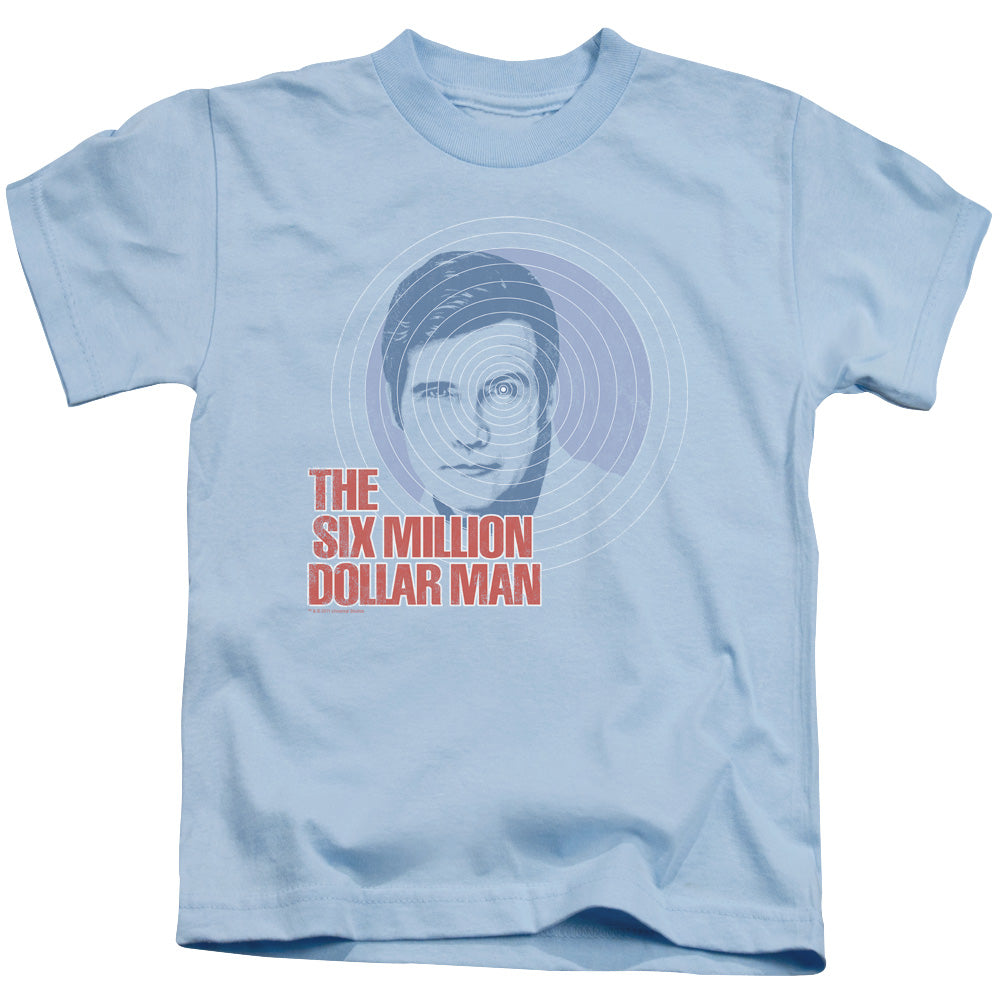 Six Million Dollar Man I See You Juvenile Kids Youth T Shirt Light Blue