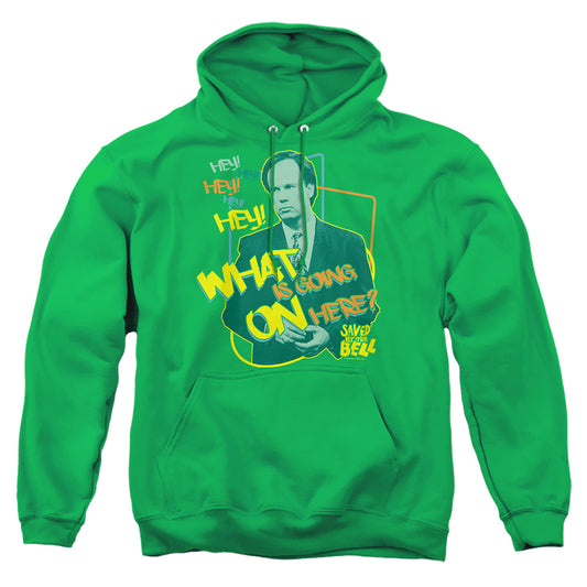 Saved By The Bell Mr. Belding Mens Hoodie Kelly Green Officially Licensed