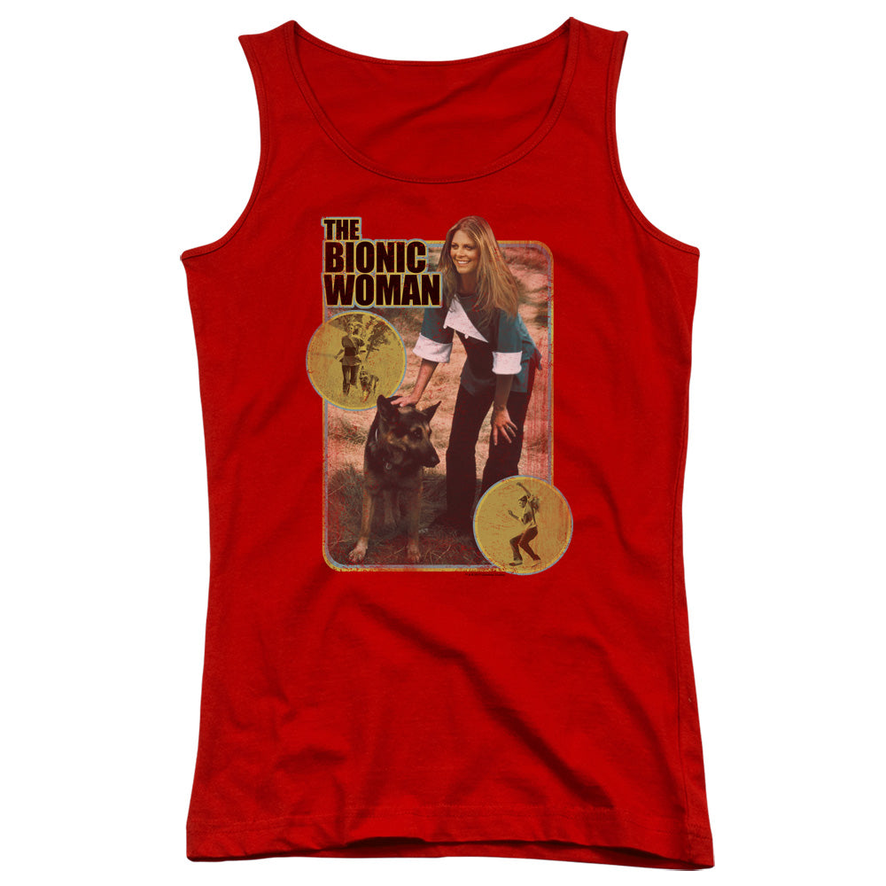 Bionic Woman Jamie And Max Womens Tank Top Shirt Red