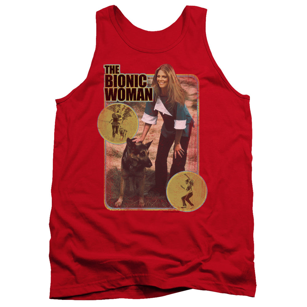 Bionic Woman Jamie And Max Mens Tank Top Shirt Red Red