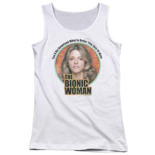 Bionic Woman Under My Skin Womens Tank Top Shirt White White