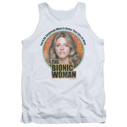 Bionic Woman Under My Skin Mens Tank Top Shirt White White