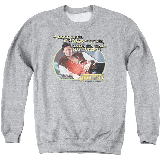 Xena A Good Thief Mens Crewneck Sweatshirt Athletic Heather