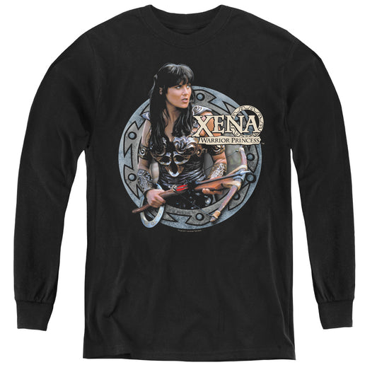 Xena The Warrior Long Sleeve Kids Youth T Shirt Black