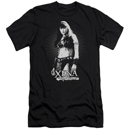 Xena Dont Mess With Me Premium Bella Canvas Slim Fit Mens T Shirt Black