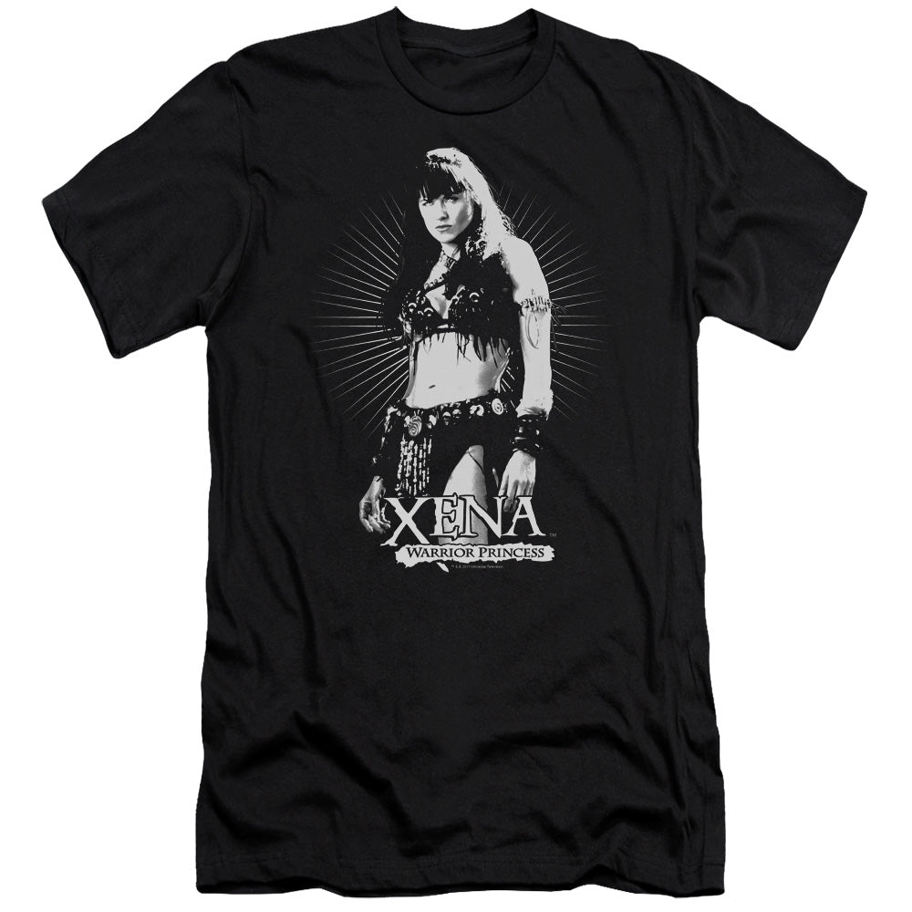 Xena Dont Mess With Me Slim Fit Mens T Shirt Black